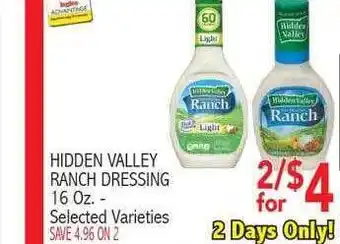 Hidden valley ranch dressing