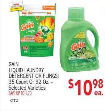 Ingles Markets Gain liquid laundry detergent or flings! offer