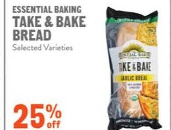 New Seasons Market Essential baking take & bake bread offer