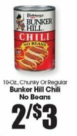 Bunker Hill Chili No Beans 10 oz