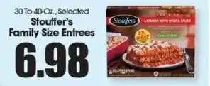 Food King Stouffer's Family Size Entrees 30-40oz offer