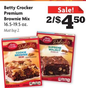 Family Dollar Betty crocker premium brownie mix offer