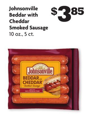 Family Dollar Johnsonville beddar with cheddar smoked sausage offer