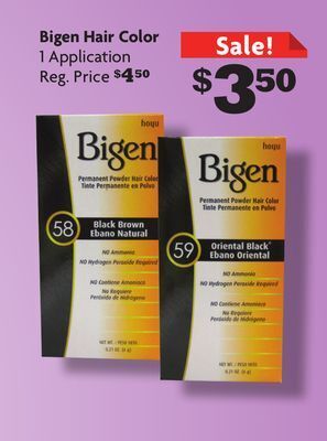 Family Dollar Bigen hair color offer