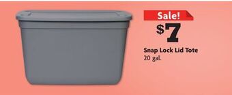 Family Dollar Snap lock lid tote offer