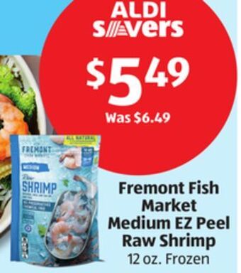 Aldi Fremont fish market medium ez peel raw shrimp offer