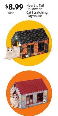 Aldi Heart to tail halloween cat scratching playhouse offer