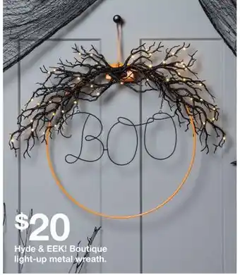 Target Hyde & eek! boutique light-up metal wreath offer