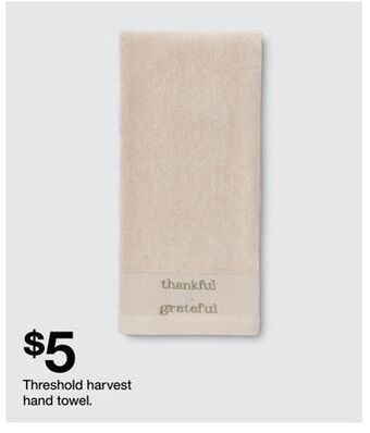 Target Threshold harvest hand towel offer