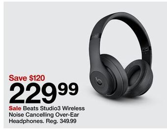 Target Beats studio3 wireless noise cancelling over-ear headphones offer