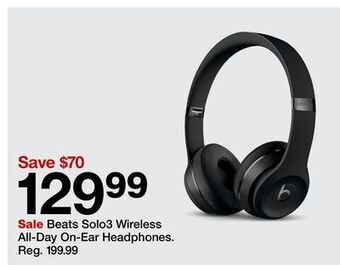 Target Beats solo3 wireless all-day on-ear headphones offer