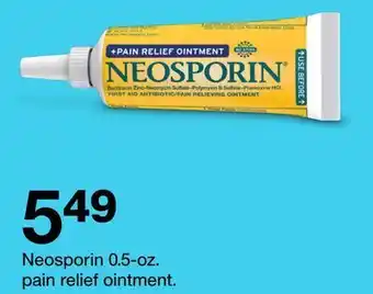 Target Neosporin 0.5-oz. pain relief ointment offer