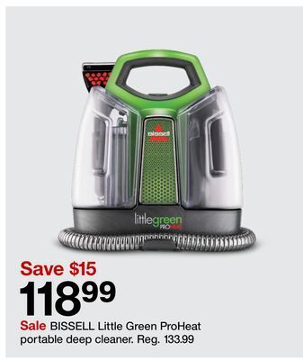 Target Bissell little green proheat portable deep cleaner offer
