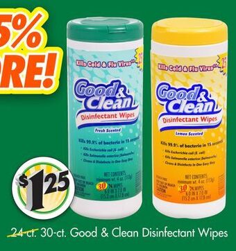 Dollar Tree Good & clean disinfectant wipes offer