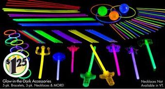 Dollar Tree Glow-in-the-dark accessories offer