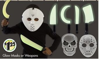 Dollar Tree Glow masks or weapons offer