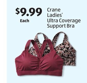 Aldi Crane ladies' ultra coverage support bra offer