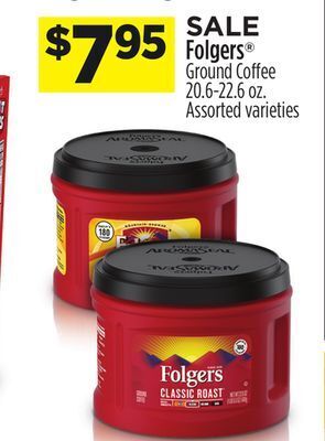 Dollar General Folgers® ground coffee offer