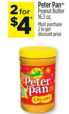 Dollar General Peter pan® peanut butter offer