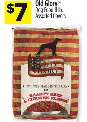 Dollar General Old glory® dog food offer