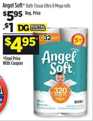 Dollar General Angel soft® bath tissue ultra offer