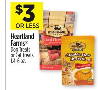 Dollar General Heartland farms® dog treats or cat treats offer