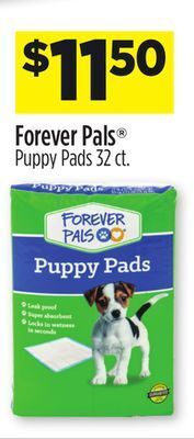 Dollar General Forever pals® puppy pads offer
