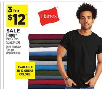 Dollar General Hanes® men's tees offer