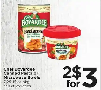 SHOPPERS Chef boyardee canned pasta or microwave bowls offer