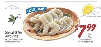 Sprouts Farmers Market Colossal ez peel raw shrimp offer