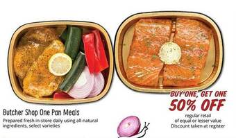 Sprouts Farmers Market Butcher shop one pan meals offer