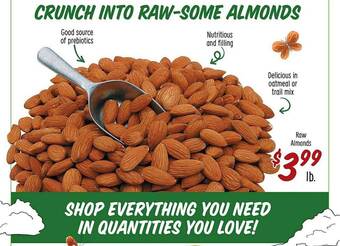 Sprouts Farmers Market Raw almonds offer