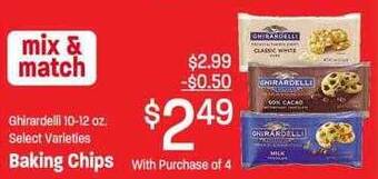 Maceys Ghirardelli baking chips offer