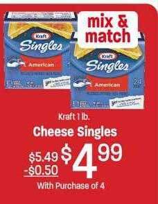 Maceys Kraft cheese singles offer