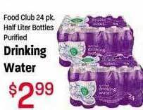 Maceys Food club drinking water offer