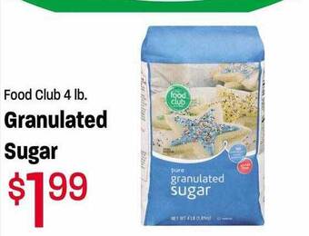 Maceys Food club granulated sugar offer