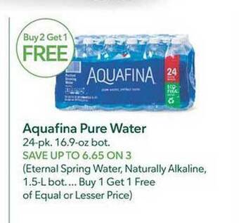 Publix Aquafina pure water offer