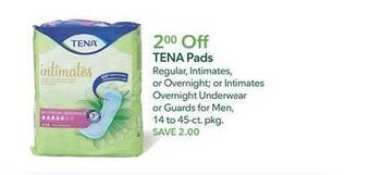 Publix Tena pads offer