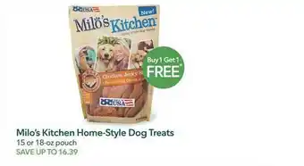 Publix Milo's kitchen home-style dog treats offer