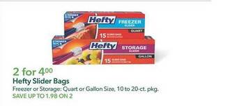 Publix Hefty slider bags offer