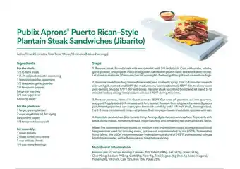Publix aprons puerto rican-style plantain steak sandwiches (jibarito)