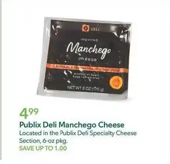 Publix Publix deli manchego cheese offer
