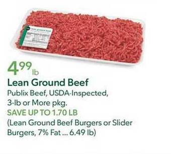 Publix Lean ground beef offer