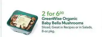 Publix Greenwise organic baby bella mushrooms offer
