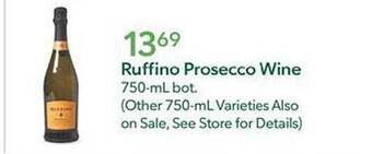 Publix Ruffino prosecco wine offer