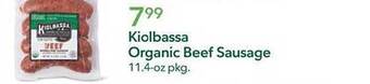 Publix Kiolbassa organic beef sausage offer