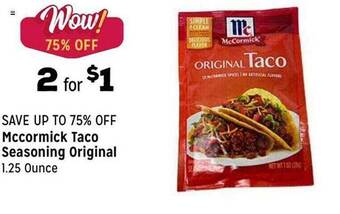 Grocery Outlet Mccormick taco seasoning original offer