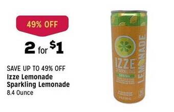 Grocery Outlet Izze lemonade sparkling lemonade offer