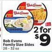 Weis Markets Bob evans family size sides offer