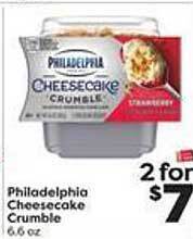 Weis Markets Philadelphia cheesecake crumble offer